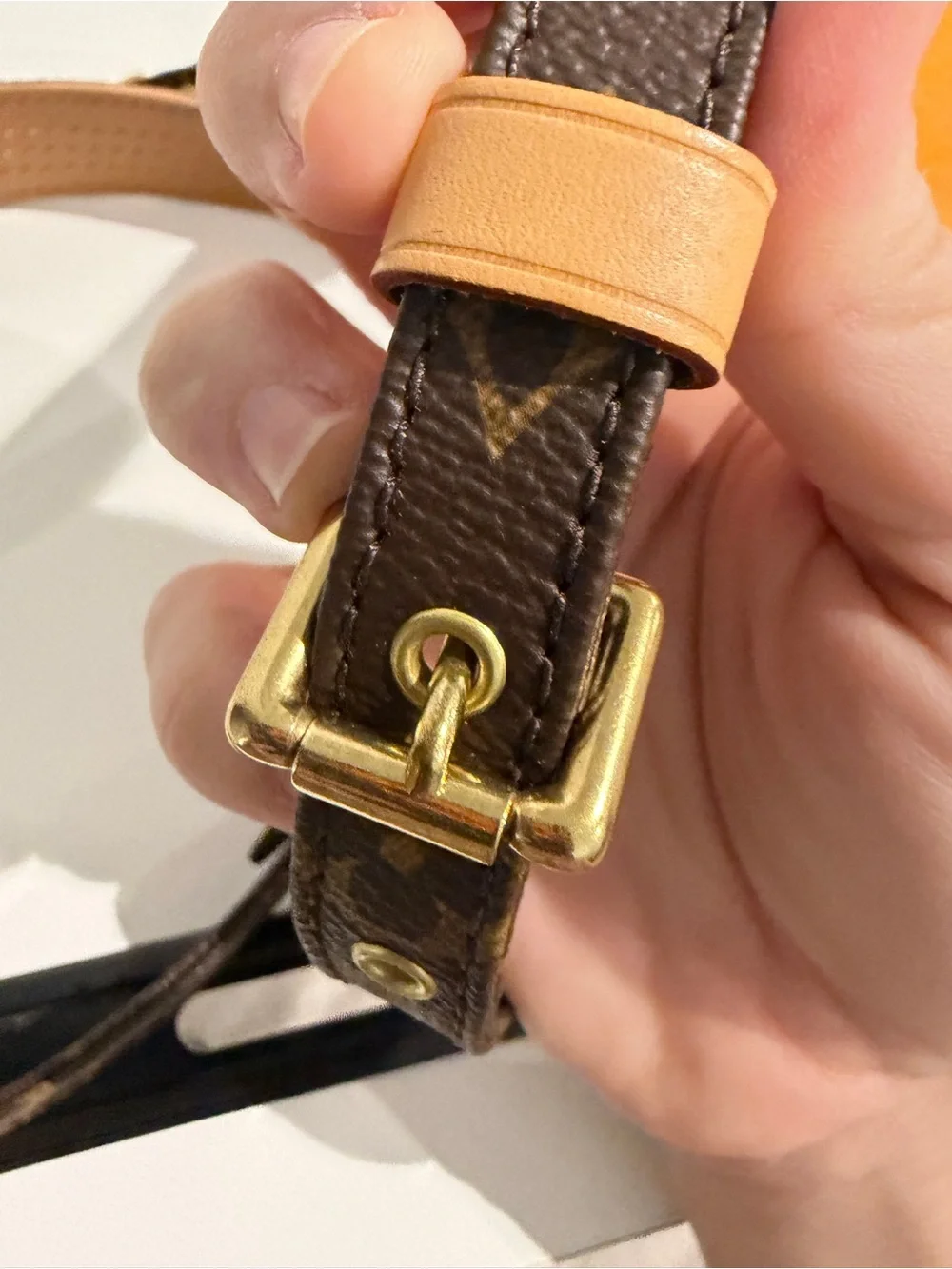 LV Adjustable Strap 16mm Monogram Full Set with COA